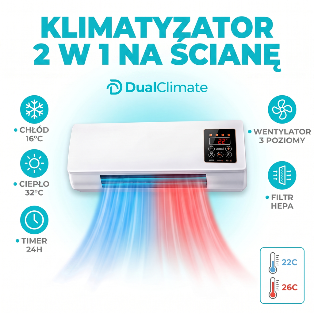 DualClimate - Mini Klimatyzator 2 w 1 (Hit 2026)